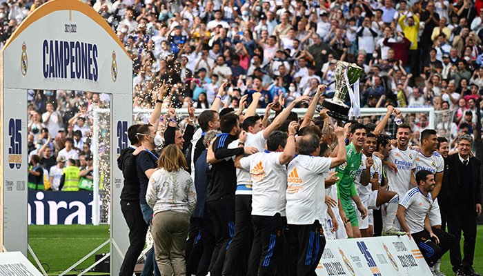 Spanish club Real Madrid won the La Liga title! 